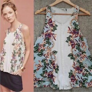 Akemi & Kin Gardenia tank Button  Down floral